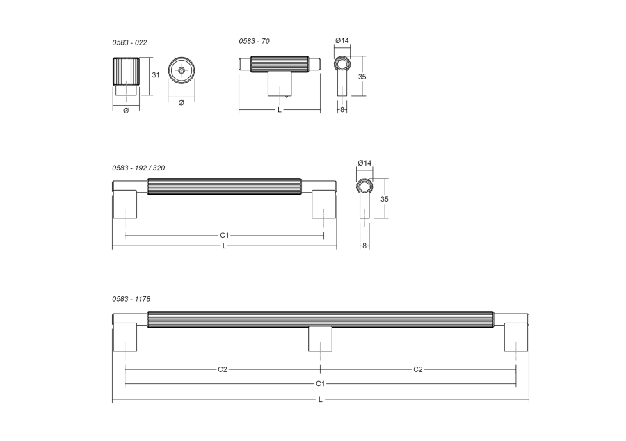 Ilga Rankenėlė ARPA 1200mm | nerūdijantis plienas L24